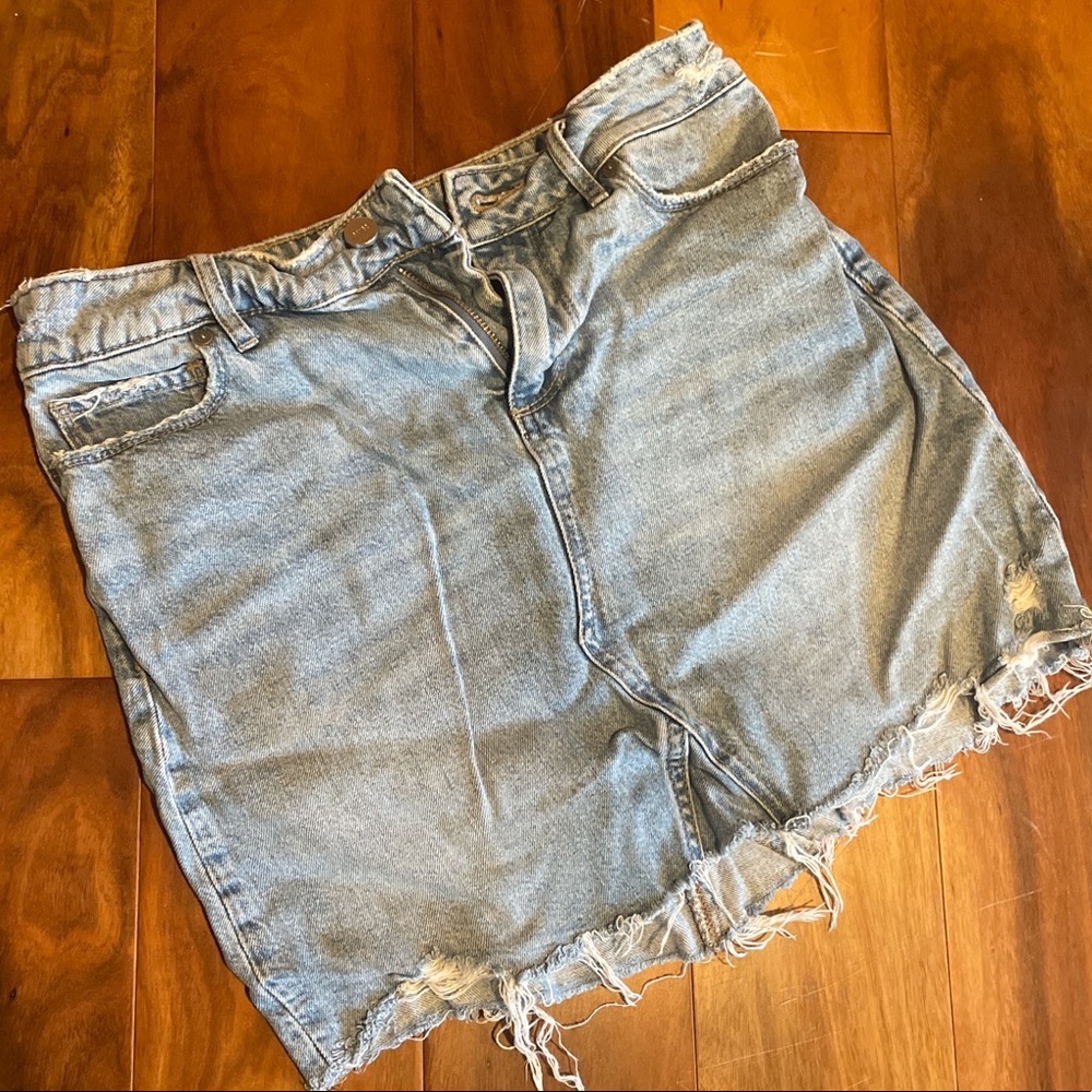 PAIGE HIGH WAISTED DENIM SKIRT